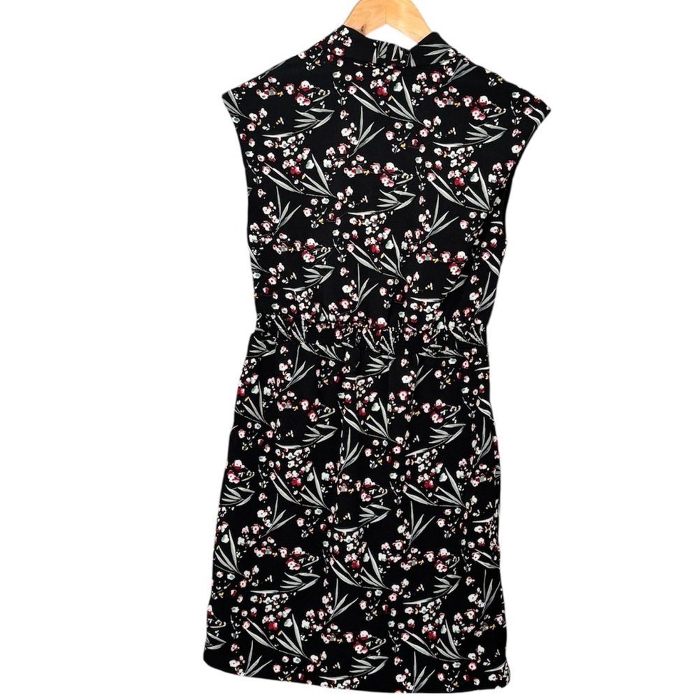 Molly Bracken Black Floral Dress Shawl Collar Wrap-style Bodice | XS | Pockets! - Picture 8 of 10